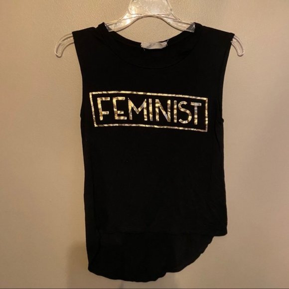 Feminist high low tank size small - Picture 1 of 3